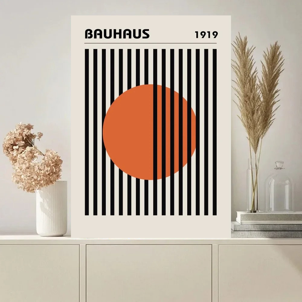 Home Decor Japandi - Basit Tuval Baskı Resim Posteri Bauhaus
