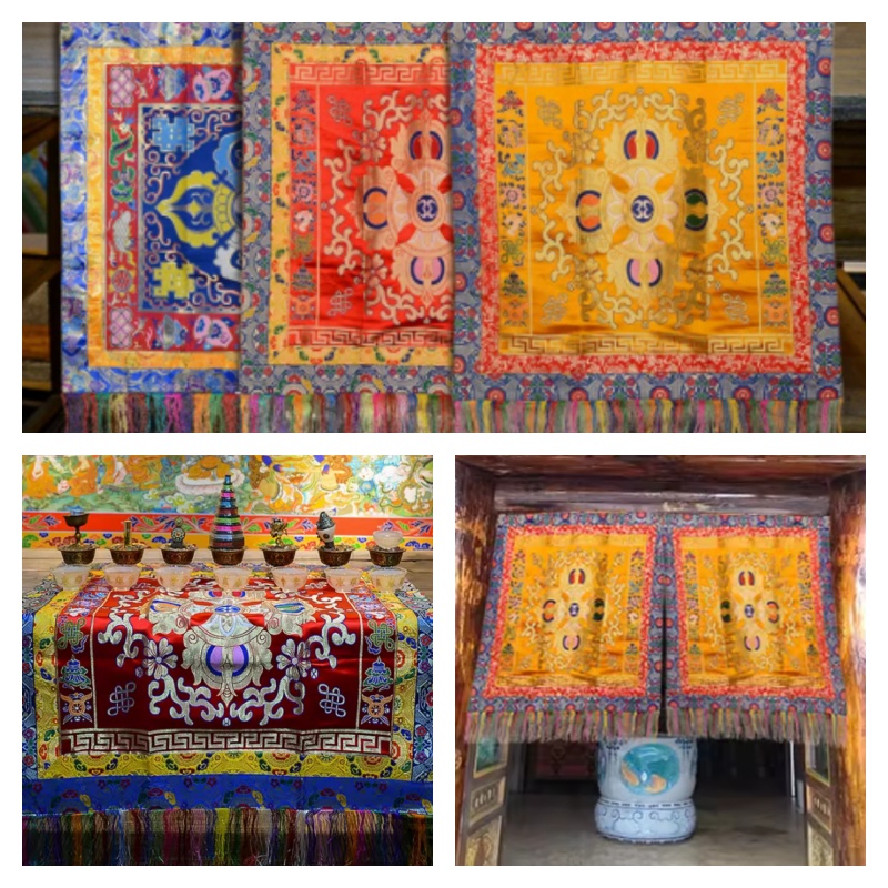 Home Decor Curtains - El yapımı Nakışlı Masa Örtüleri Tapınaklar