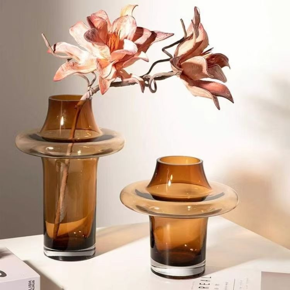 Glass Vase Nordic - Modern Basit Cam Çiçek Vazo İskandinav