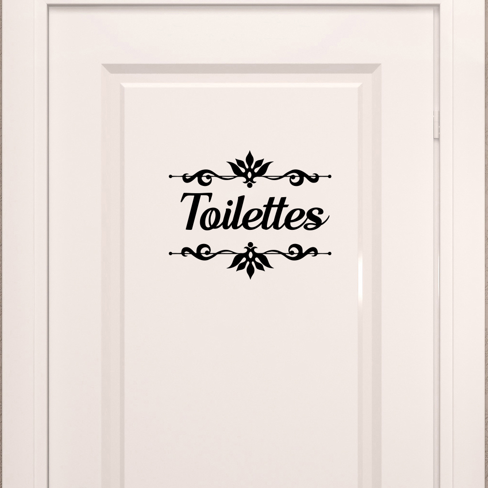 Home Decor Vinyl Flooring - Çiçek banyo kapısı ile fransız Toilettes