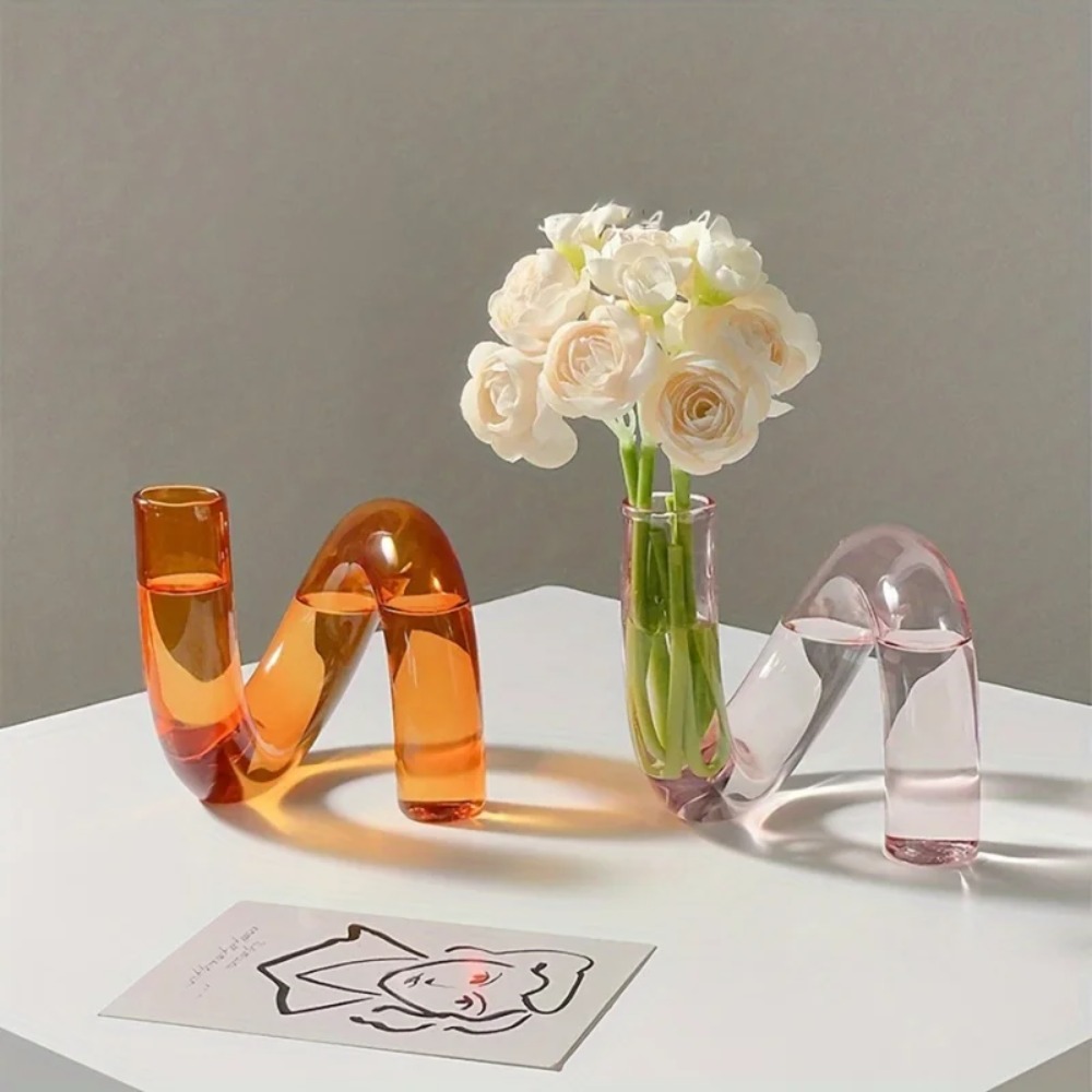 Glass Vase Nordic - İskandinav Tarzı Düzensiz Cam Vazo |