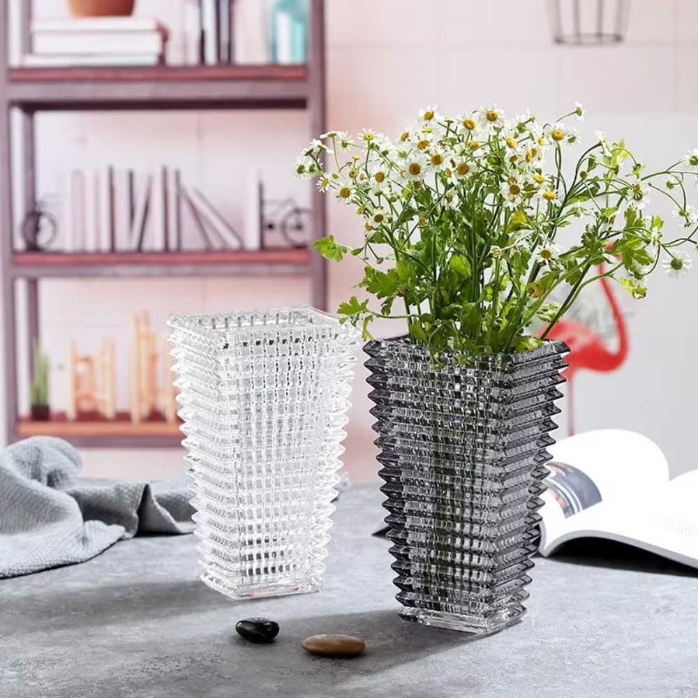 Glass Vase Nordic - İskandinav Tarzı Premium Sense Temizle Kristal