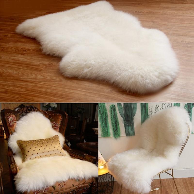 Cowhide Rug Faux - 1/12 Dollhouse Taklit Koyun Derisi Peluş