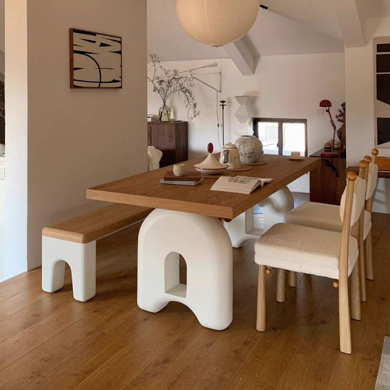 Home Decor White - Tasarım Dekorasyonlar Yemek Masası Beyaz Ayaklı