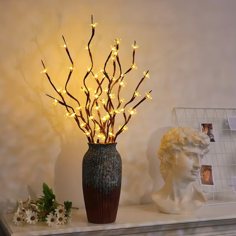Home Decor Vase - 1/2 adet 20LED kiraz çiçeği ağacı