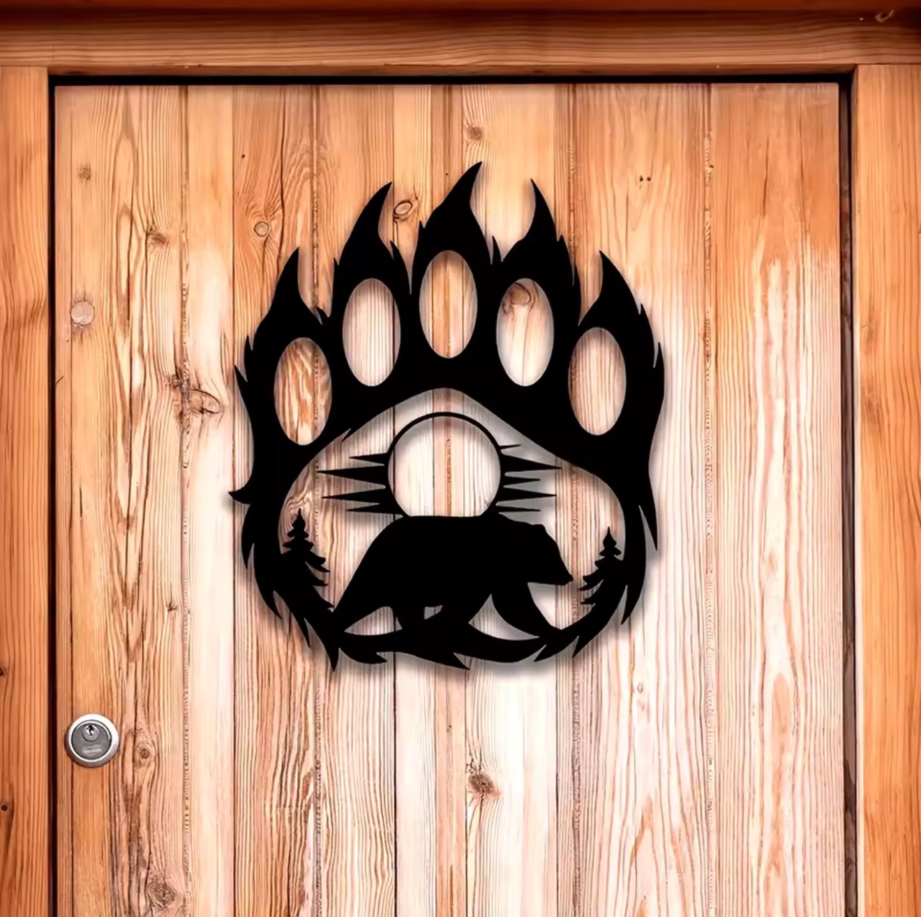 Home Decor Rustic - Rustik Metal Ayı Pençesi Duvar Sanatı