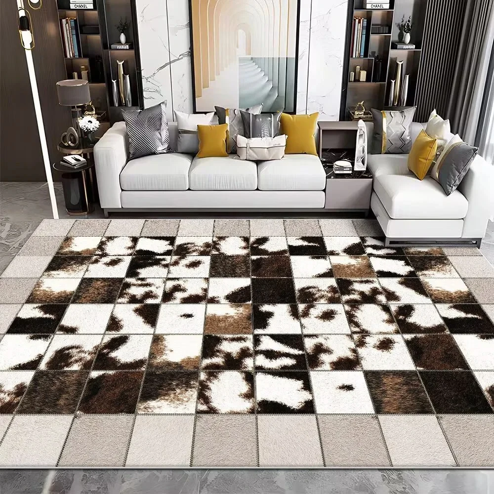 Cowhide Rug Faux - Modern taklit dana lüks oturma odası