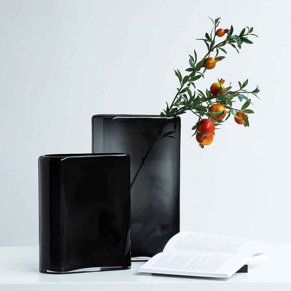 Glass Vase Nordic - Gelişmiş İtalyan Minimalist Düzensiz Büyük Düz