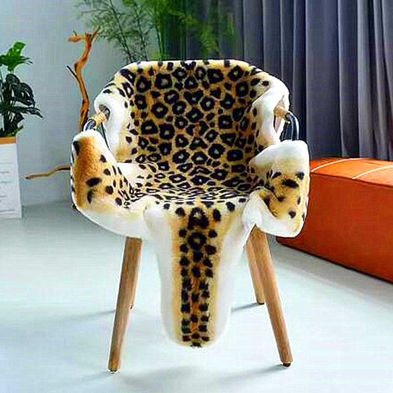 Cowhide Rug Faux - 150x100 cm Leopar Baskı Büyük Sahte