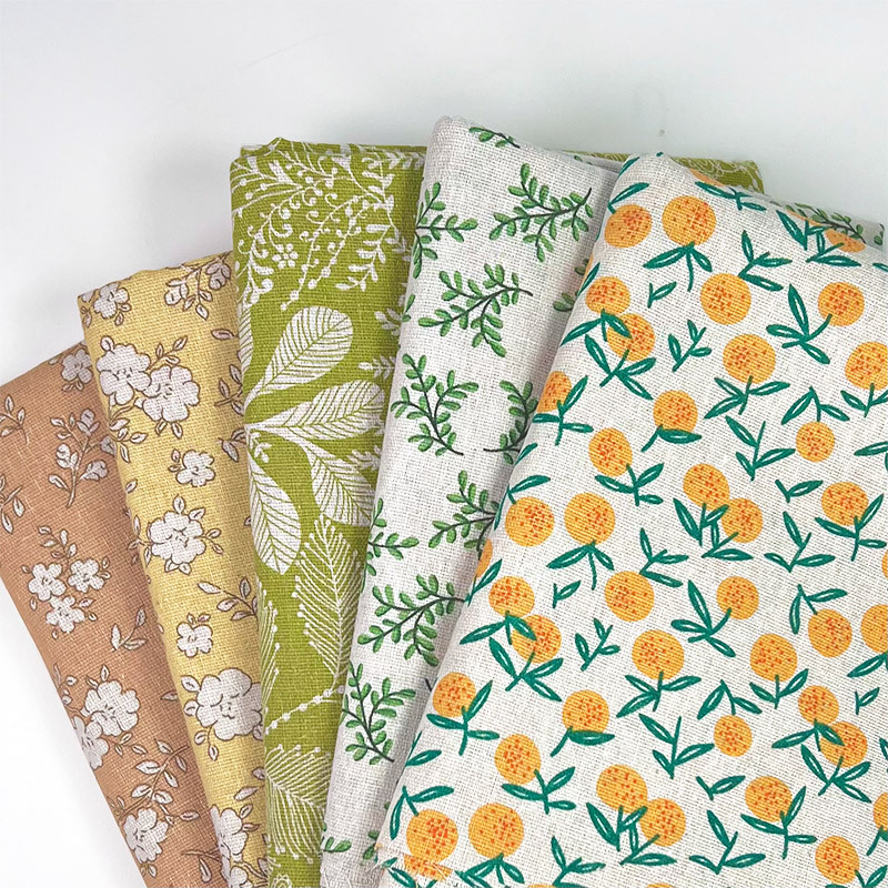 Home Decor Curtains - Pastoral Çiçek Desenli Pamuklu Keten Karışımı