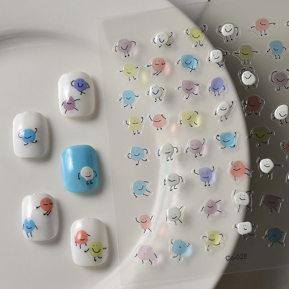 Home Decor Humacao - 5D Kabartmalı Şeker Nail Art Çıkartmalar
