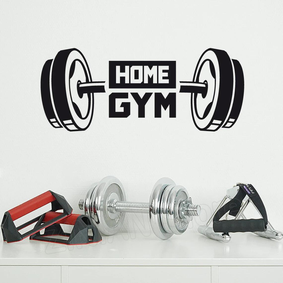 Home Decor Vinyl Flooring - Fitness ev spor dekor duvar Sticker