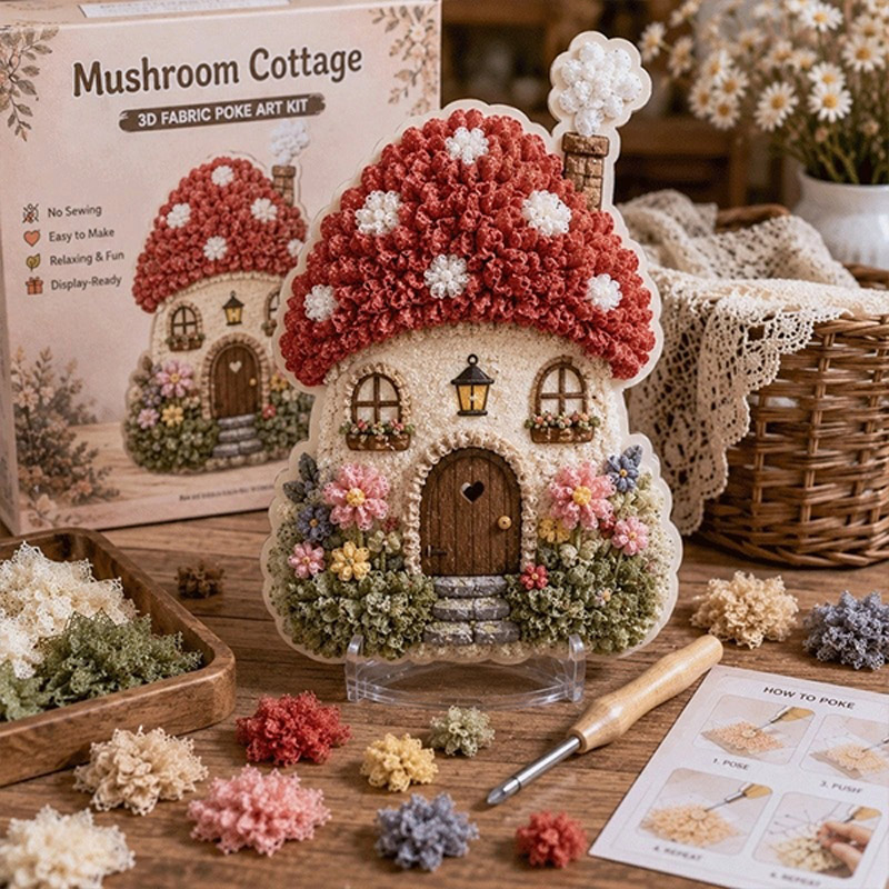Eğlenceli Köy 3D Kumaş Poke Sa - Yarn Home Decor incelemesi ve fiyatı