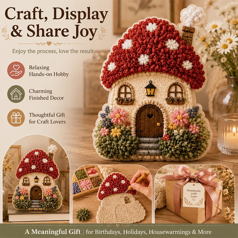 Eğlenceli Köy 3D Kumaş Poke Sa - Yarn Home Decor incelemesi ve fiyatı