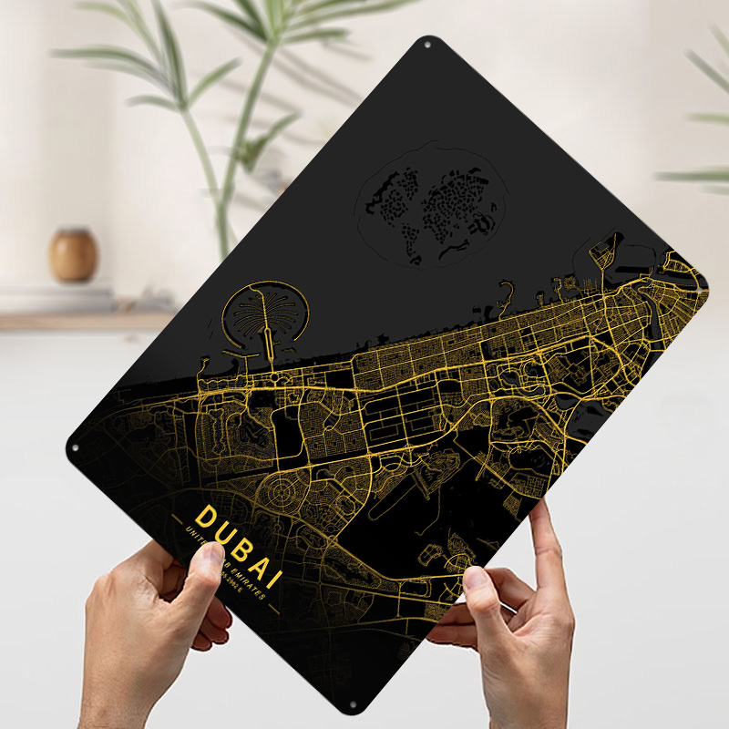 Altın Dubai Şehir Haritası Met - Home Decor Dubai incelemesi ve fiyatı