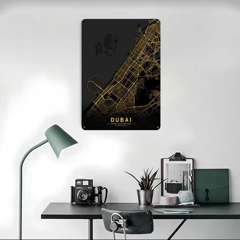 Altın Dubai Şehir Haritası Met - Home Decor Dubai incelemesi ve fiyatı