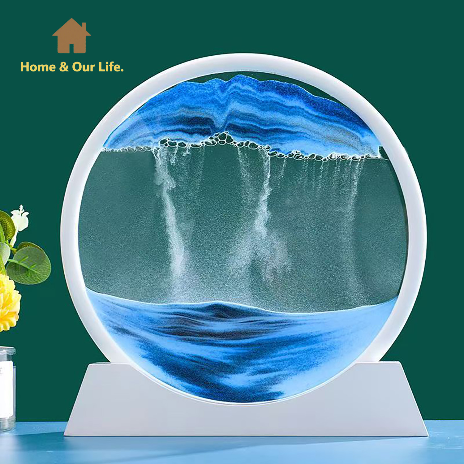3D Dinamik Akışkan Kum Sanatı: - Yarn Home Decor incelemesi ve fiyatı
