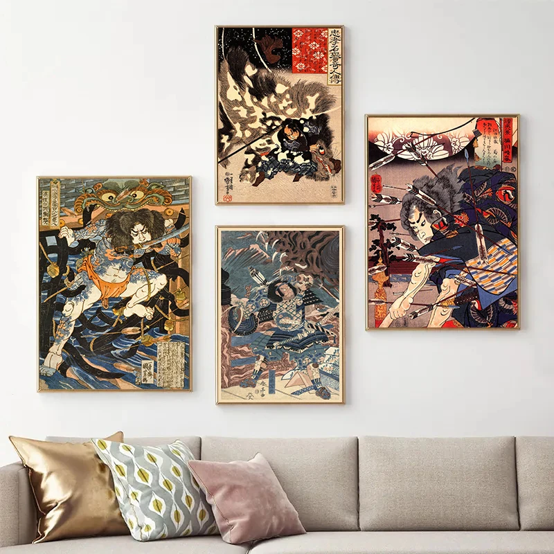 Tuval Boyama Retro Japon Ukiyo - Home Decor Japandi incelemesi ve fiyatı