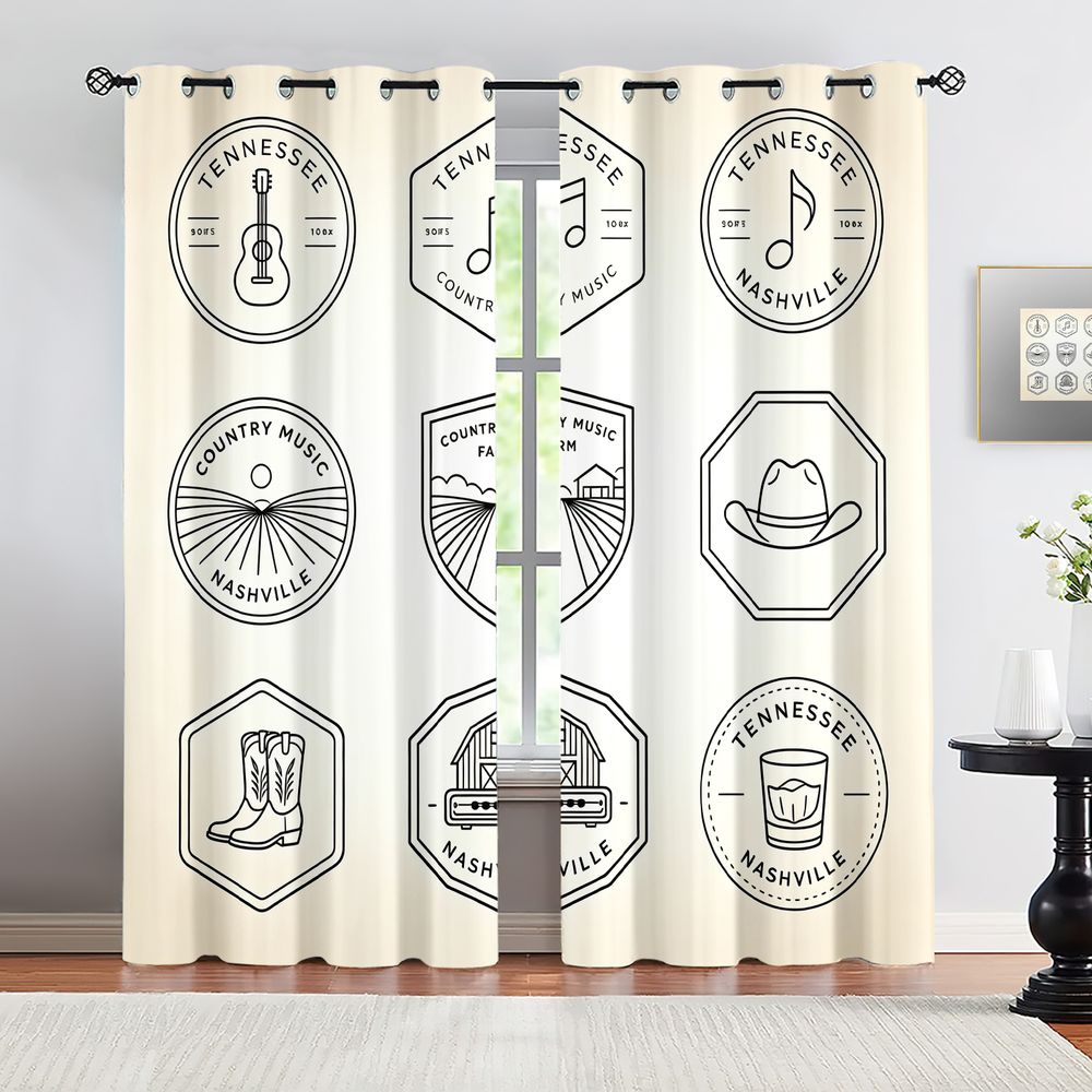 Tennessee Country Müzik Temalı - Home Decor Curtains incelemesi ve fiyatı