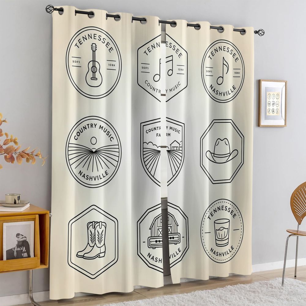 Tennessee Country Müzik Temalı - Home Decor Curtains incelemesi ve fiyatı
