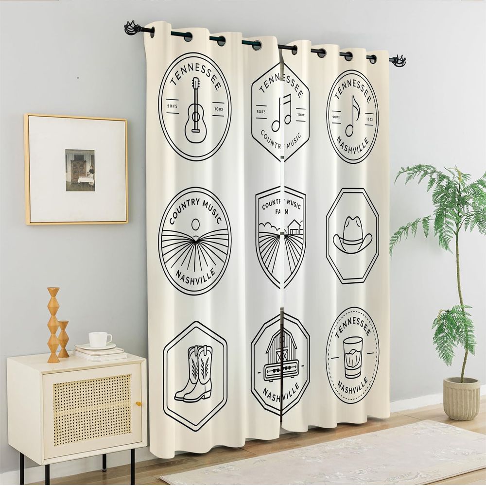 Tennessee Country Müzik Temalı - Home Decor Curtains incelemesi ve fiyatı