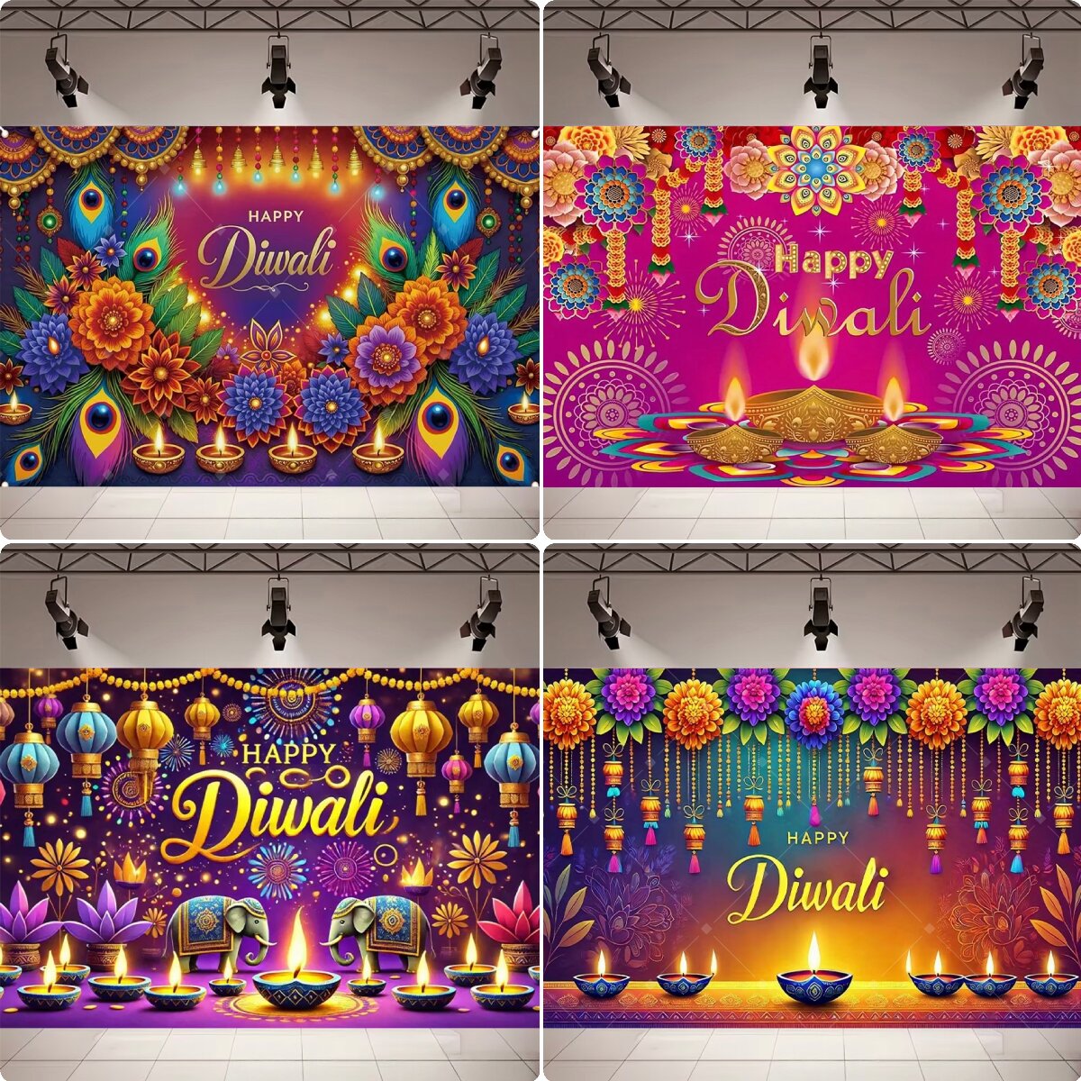 Mutlu Diwali Partisi Dekor Fot - Home Decor Rustic incelemesi ve fiyatı