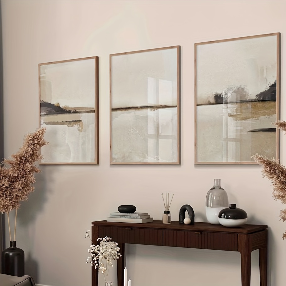 3'lü Set Nötr Soyut Geometrik  - Home Decor Japandi incelemesi ve fiyatı
