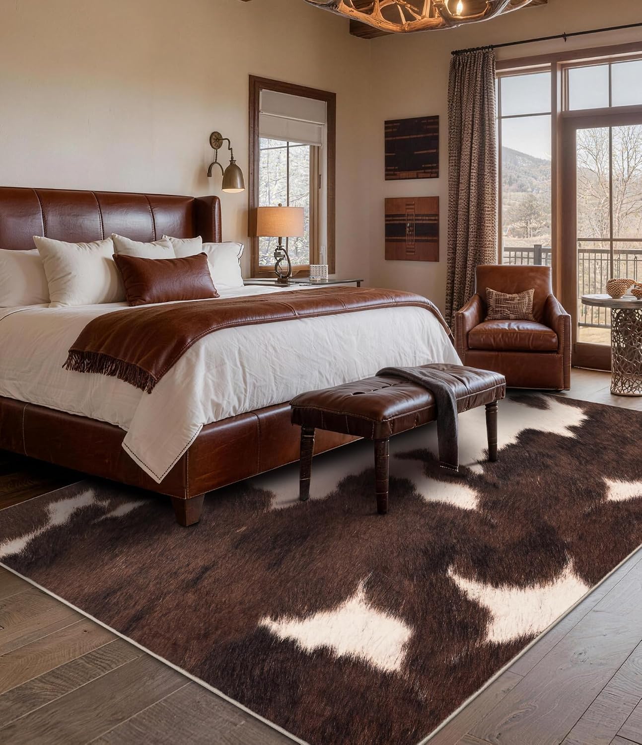 Kahverengi Suni Deri Halı, Yum - Cowhide Rug Faux incelemesi ve fiyatı