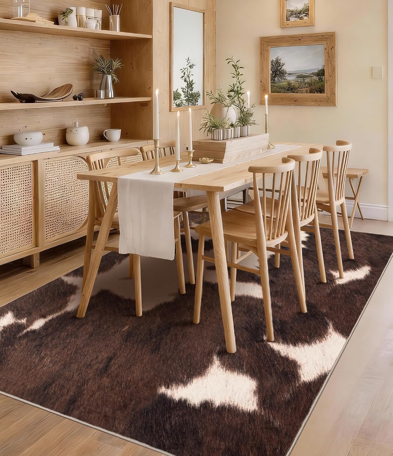 Kahverengi Suni Deri Halı, Yum - Cowhide Rug Faux incelemesi ve fiyatı