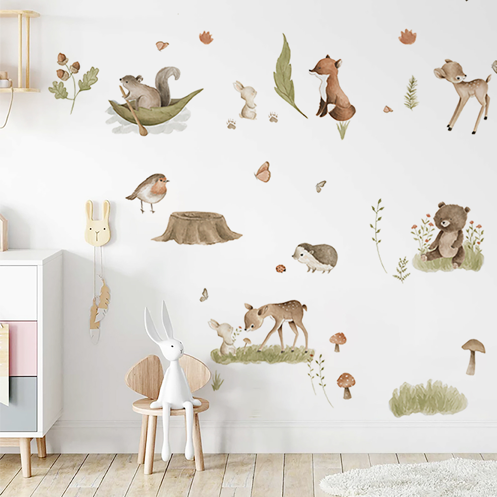 İskandinav orman karikatür duv - Home Decor Vinyl Flooring incelemesi ve fiyatı