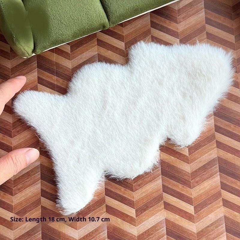 1/12 Dollhouse Taklit Koyun De - Cowhide Rug Faux incelemesi ve fiyatı