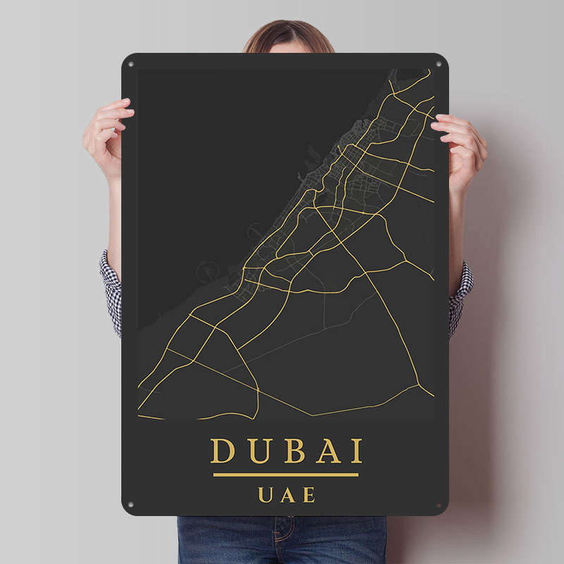 Dubai BAE Harita Sanatı Baskıl - Home Decor Dubai incelemesi ve fiyatı