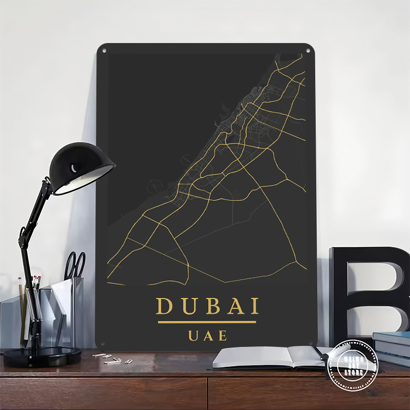 Dubai BAE Harita Sanatı Baskıl - Home Decor Dubai incelemesi ve fiyatı