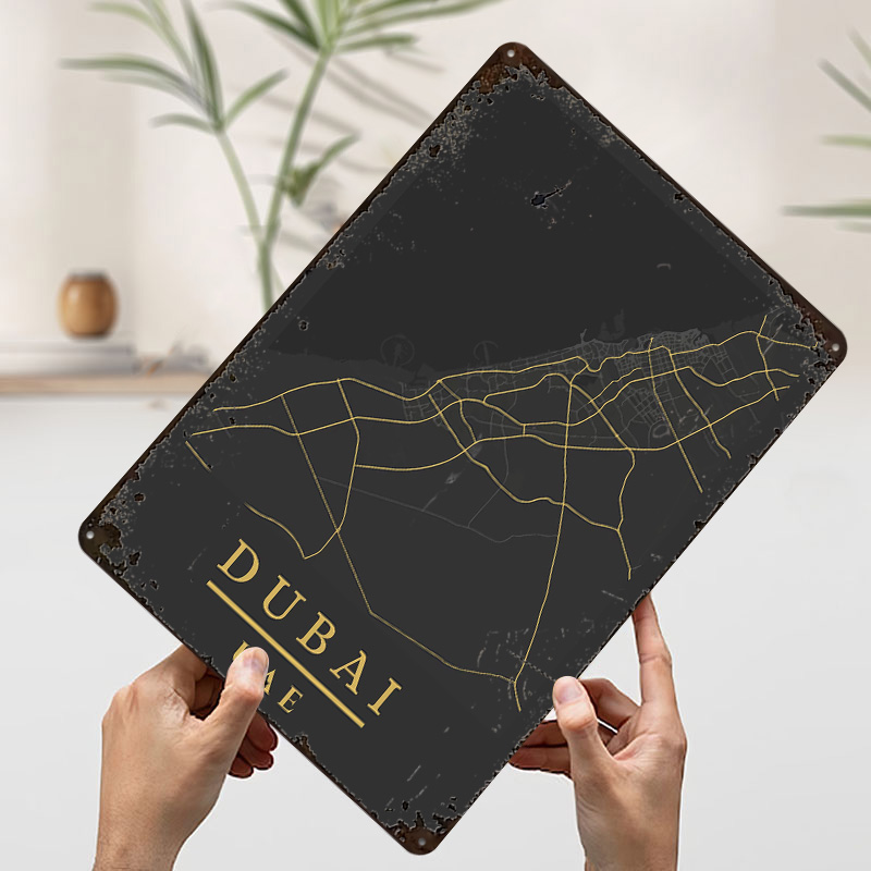 Dubai BAE Harita Sanatı Baskıl - Home Decor Dubai incelemesi ve fiyatı