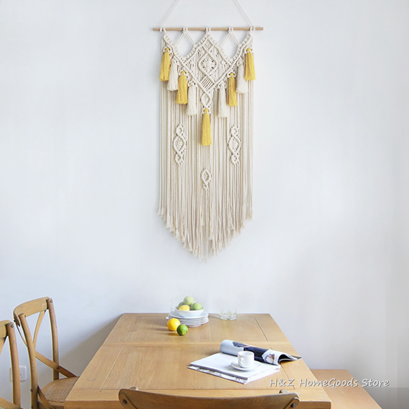 Makrome duvar asılı dokuma gob - Yarn Home Decor incelemesi ve fiyatı