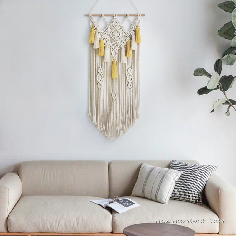 Makrome duvar asılı dokuma gob - Yarn Home Decor incelemesi ve fiyatı