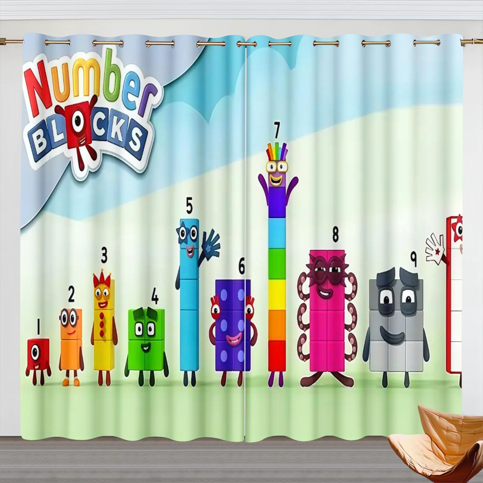 Numberblocks Karikatür Perdele - Home Decor Curtains incelemesi ve fiyatı