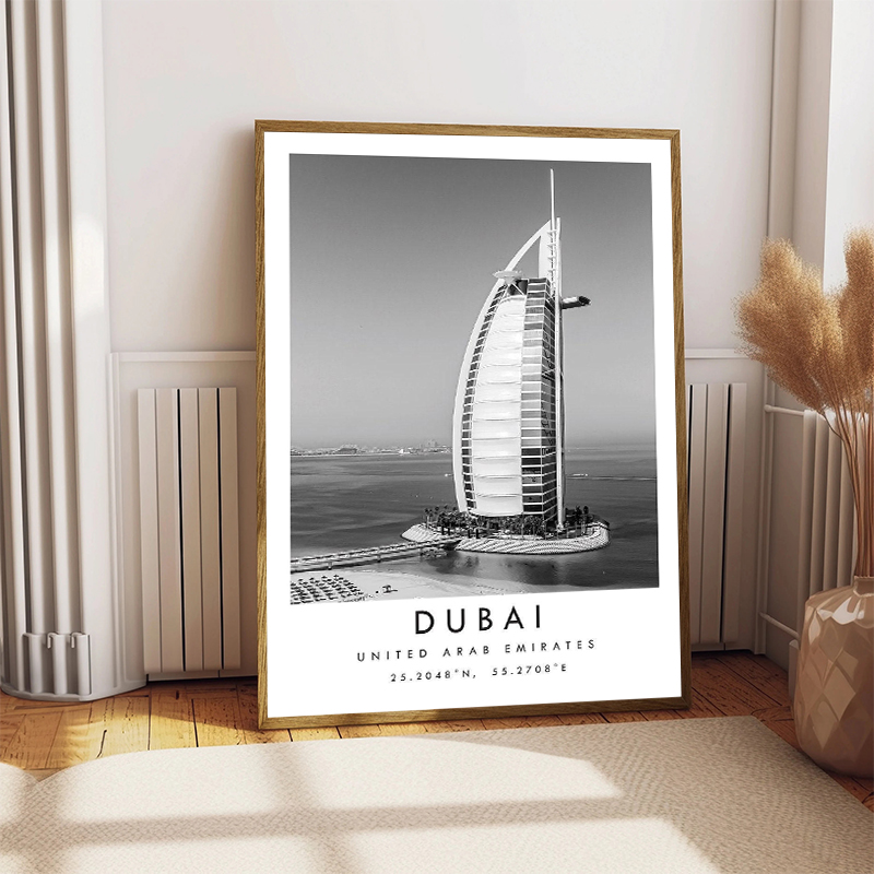 Siyah Beyaz Seyahat Şehir Post - Home Decor Dubai incelemesi ve fiyatı