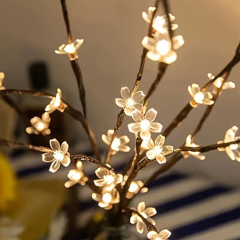 1/2 adet 20LED kiraz çiçeği ağ - Home Decor Vase incelemesi ve fiyatı