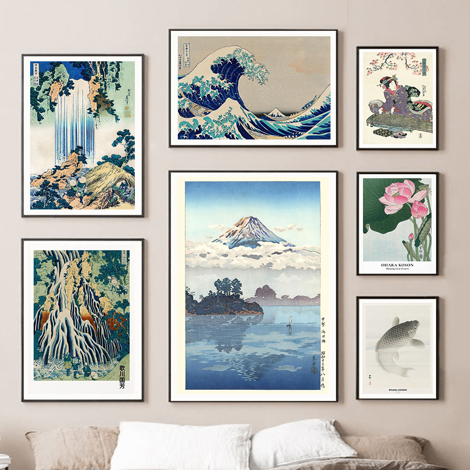Hokusai Ohara Koson Japon sana - Home Decor Foto incelemesi ve fiyatı