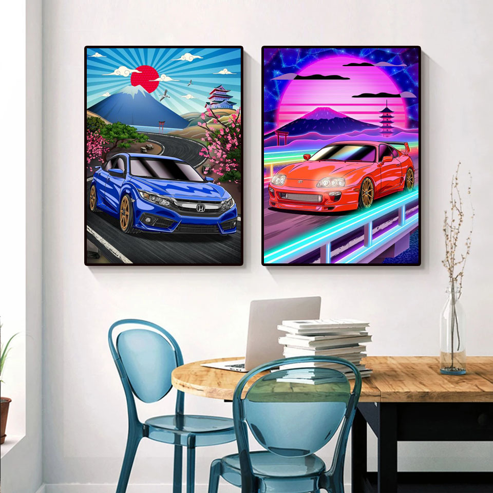 Elmas Boyama Tokyo Sokak Araba - Home Decor Tokyo incelemesi ve fiyatı