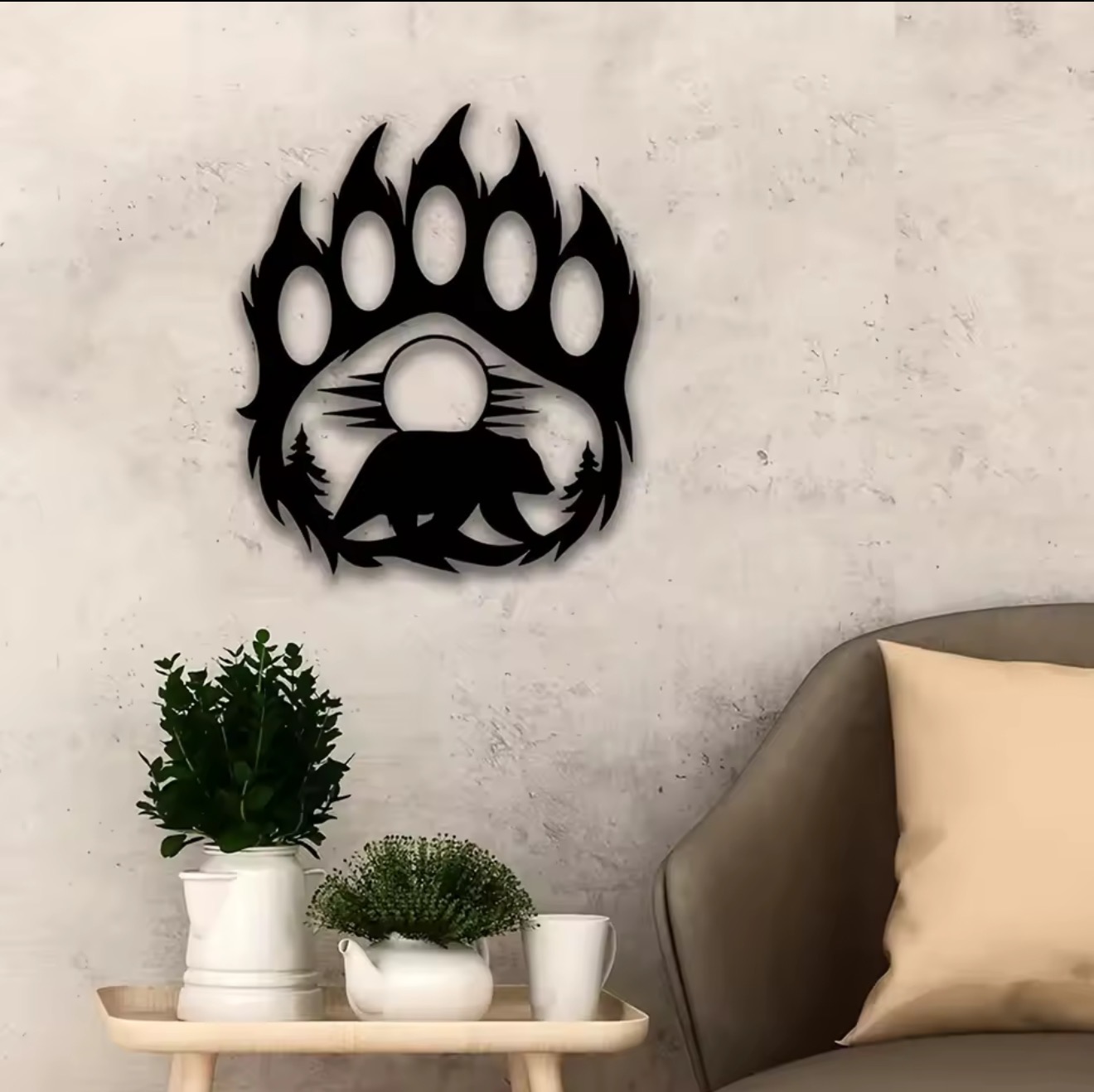 Rustik Metal Ayı Pençesi Duvar - Home Decor Rustic incelemesi ve fiyatı