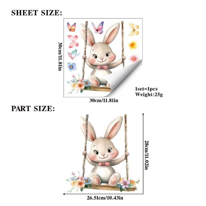 Paskalya Salıncak Tavşanı Stat - Home Decor Vinyl Flooring incelemesi ve fiyatı