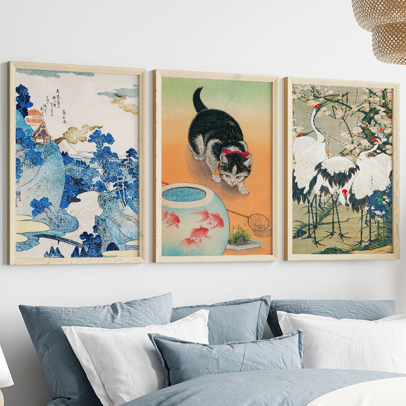 Japon Katsushika Hokusai tuval - Home Decor Japandi incelemesi ve fiyatı