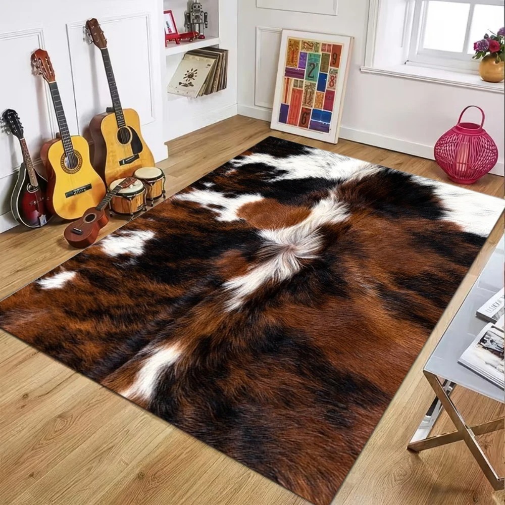 Suni Sığır Derisi Desenli Halı - Cowhide Rug Faux incelemesi ve fiyatı