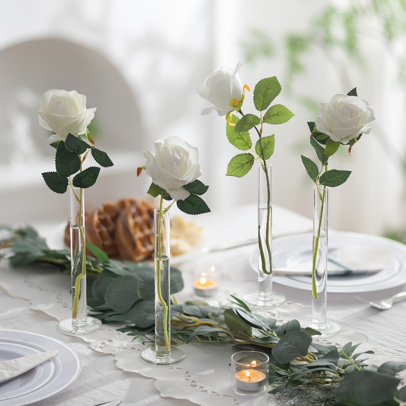 4 Adet İnce Düz Cam Vazolar Mo - Glass Vase Nordic incelemesi ve fiyatı