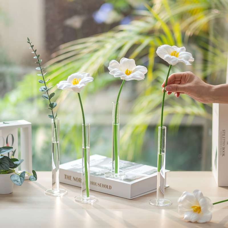 4 Adet İnce Düz Cam Vazolar Mo - Glass Vase Nordic incelemesi ve fiyatı